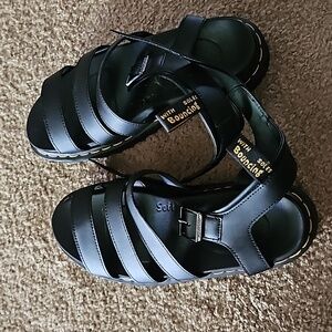 Doc Martens black Airwair sandals. Size 9. Like new